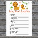 Lion Baby word scramble game,Lion Baby shower games,INSTANT DOWNLOAD--202