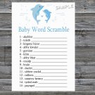 Blue Dolphin Baby word scramble game,Blue Dolphin Baby shower games,INSTANT DOWNLOAD--199