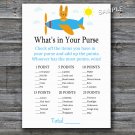 Toy aircraft What's in your purse game,Toy aircraft Baby shower games,INSTANT DOWNLOAD-196