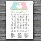 Elephants Baby Shower Word Search Game,Elephants Baby shower games,INSTANT DOWNLOAD--195