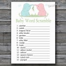 Elephants Baby word scramble game,Elephants Baby shower games,INSTANT DOWNLOAD--195