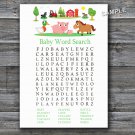 Barnyard Baby Shower Word Search Game,Barnyard Baby shower games,INSTANT DOWNLOAD--189