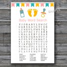 Baby Feet Baby Shower Word Search Game,Baby Feet Baby shower games,INSTANT DOWNLOAD--174