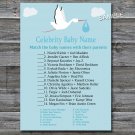 Blue Stork Celebrity Baby Name Game,Blue Stork Baby shower games,INSTANT DOWNLOAD--173