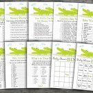 Alligator baby shower games package,Alligator baby shower games pack,9 Games,INSTANT DOWNLOAD-373