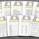 Elephant baby shower games package,Elephant baby shower games pack,9 Games,INSTANT DOWNLOAD-193