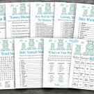Blue hippo baby shower games package,Blue hippo baby shower games pack,9 Games,INSTANT DOWNLOAD-185