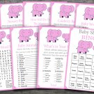 Elephant baby shower games package,Pink Elephant baby shower games pack,9 Games,INSTANT DOWNLOAD-163