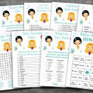 Mermaid baby shower games package,Mermaid baby shower games pack,9 Games,INSTANT DOWNLOAD-151