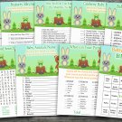 Woodland animals baby shower games package,Bear baby shower games pack,9 Games,INSTANT DOWNLOAD-146