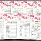 Sakura branch baby shower games package,Sakura baby shower games pack,9 Games,INSTANT DOWNLOAD-123