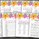 Beautiful flowers baby shower games package,Floral baby shower games,9 Games,INSTANT DOWNLOAD-98