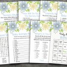 Beautiful flowers baby shower games package,Floral baby shower games,9 Games,INSTANT DOWNLOAD-97