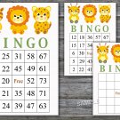 Safari animals bingo game,birthday bingo games,60 Printable card,INSTANT DOWNLOAD--358