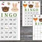 Woodland animals bingo game,birthday bingo games,60 Printable card,INSTANT DOWNLOAD--354