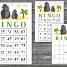 Gorilla bingo game,Gorilla bingo card,birthday bingo games,60 Printable card,INSTANT DOWNLOAD--343
