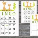 Giraffe bingo game,Giraffe bingo card,birthday bingo games,60 Printable card,INSTANT DOWNLOAD--337