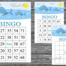 Whale bingo game,Whale bingo card,birthday bingo games,60 Printable card,INSTANT DOWNLOAD--335