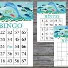 Dolphin bingo game,Dolphin bingo card,birthday bingo games,60 Printable card,INSTANT DOWNLOAD--331