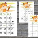 Tiger bingo game,Tiger bingo card,birthday bingo games,60 Printable card,INSTANT DOWNLOAD--321