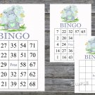 Cute Hippo bingo game,Hippo bingo card,birthday bingo games,60 Printable card,INSTANT DOWNLOAD--305