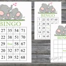 Elephant family bingo game,birthday bingo games,60 Printable card,INSTANT DOWNLOAD--299