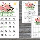 Cow bingo game,Cow bingo card,birthday bingo games,60 Printable card,INSTANT DOWNLOAD--296