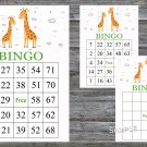 Cute giraffe bingo game,birthday bingo games,60 Printable card,INSTANT DOWNLOAD--281