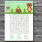 Woodland animals Baby Shower Word Search Game,Woodland Baby shower games,INSTANT DOWNLOAD--146