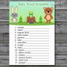 Woodland animals Baby word scramble game,Woodland Baby shower games,INSTANT DOWNLOAD--146