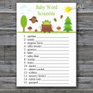 Woodland Baby word scramble game,Woodland Baby shower games,INSTANT DOWNLOAD--145