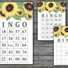 Sunflower bingo game,Sunflower bingo card,birthday bingo,60 Printable card,INSTANT DOWNLOAD--221