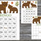 Bear bingo game,Bear bingo card,birthday bingo ,60 Printable card,INSTANT DOWNLOAD--214