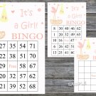 Pink Stork bingo game,Stork nest bingo card,60 Printable card,INSTANT DOWNLOAD--211
