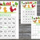 Farm animals bingo game,Farm animals bingo card,60 Printable card,INSTANT DOWNLOAD--188