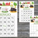 Barnyard bingo game,Barnyard bingo card,60 Printable card,INSTANT DOWNLOAD--187