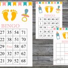 Baby Feet bingo game,Baby Feet bingo card,60 Printable card,INSTANT DOWNLOAD--174
