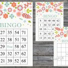 Flowers bingo game,Floral bingo card,60 Printable card,INSTANT DOWNLOAD--130