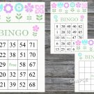 Flowers bingo game,Floral bingo card,60 Printable card,INSTANT DOWNLOAD--125