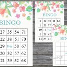 Watercolor Flowers bingo game,Floral bingo card,60 Printable card,INSTANT DOWNLOAD--120