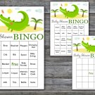 Alligator baby shower bingo cards,Jungle baby shower game ,60 Prefilled Bingo Cards-353