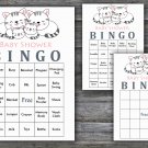 Kittens baby shower bingo cards,Kittens baby shower game ,60 Prefilled Bingo Cards-340