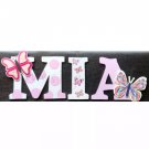 Butterfly Themed Wooden Wall Letters