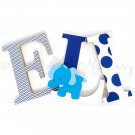 Elephant Themed Wooden Wall Letters For Girls Nursery