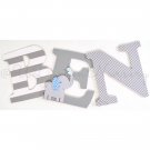 Elephant Themed Wooden Wall Letters For Girls Nursery