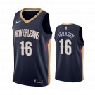 Men's New Orleans Pelicans #16 James Johnson Navy Icon Edition Stitched Basketball Jersey