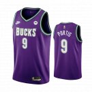 MEN'S ADULT  Milwaukee Bucks #9 Bobby Portis Purple Classic Edition Swingman Basketball Jersey