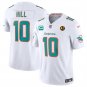 Men's Miami Dolphins #10 Tyreek Hill White Vapor Limited Football Stitched Jersey