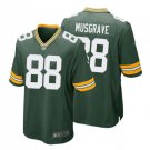 Men's Green Bay Packers #88 Luke Musgrave Green Football Stitched Game Jersey