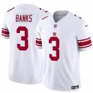Men's New York Giants #3 Deonte Banks White Untouchable Football Stitched Jersey